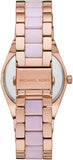 Michael Kors Channing Quartz Mother of Pearl Pink Dial Two Tone Steel Strap Watch For Women - MK6652