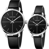 Calvin Klein Evan Black Dial Black Leather Strap Watch for Men - K7B211CZ