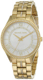 Michael Kors Lauryn Mother of Pearl White Dial Gold Steel Strap Watch for Women - MK3899