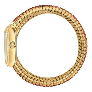 Just Cavalli Glam Snake Gold Dial Multicolor Steel Strap Watch for Women - JC1L163M0245
