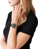 Michael Kors Sydney Pave Black Dial Black Silicone Strap Watch for Women - MK7245