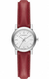 Burberry The City Silver Dial Red Strap Watch for Women - BU9232