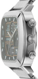 Fossil Retro Analog-Digital Black Dial Silver Steel Strap Watch for Men - FS5890