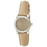 Burberry The City Beige Dial Beige Leather Strap Watch for Women - BU9207