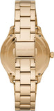 Michael Kors Runway Quartz Black Dial Gold Steel Strap Watch For Women - MK6682