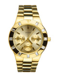 Guess Glisten Analog Gold Dial Gold Steel Strap Watch For Women - W13576l1