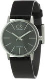 Calvin Klein Minimal Black Dial Black Leather Strap Watch for Women - K7622107