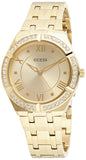 Guess Cosmo Diamonds Gold Dial Gold Steel Strap Watch For Women - GW0033L2