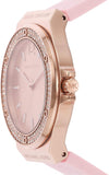 Michael Kors Mini Lennox Three-Hand Rose Gold Dial Pink Silicone Strap Watch For Women - MK7282