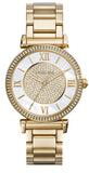 Michael Kors Catlin Mother of Pearl Dial Gold Steel Strap Watch for Women - MK3332