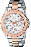 Guess BFF Multifunction Silver Dial Two Tone Steel Strap Watch for Women - W0231L5