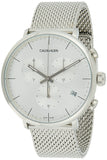 Calvin Klein High Noon Silver Dial Silver Mesh Bracelet Watch for Men - K8M27126