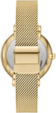 Fossil Jacqueline Dragonsteel Limited Edition Red Dial Gold Mesh Strap Watch for Women - ES5316