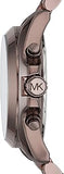 Michael Kors Bradshaw Chronograph Brown Dial Brown Steel Strap Watch For Women - MK6247