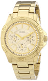 Guess Mini Phantom Diamonds Gold Dial Gold Steel Strap Watch for Women - W0235L5