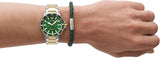 Emporio Armani Diver Chronograph Green Dial Two Tone Steel Strap Watch For Men - AR80063