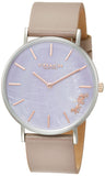 Coach Perry Mother of Pearl Dial Light Grey Leather Strap Watch for Women - 14503245