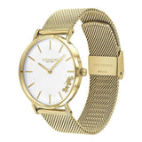 Coach Perry White Dial Gold Mesh Bracelet Watch for Women - 14503125