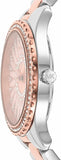 Michael Kors Layton Three Hand Pink Dial Two Tone Steel Strap Watch For Women - MK6894