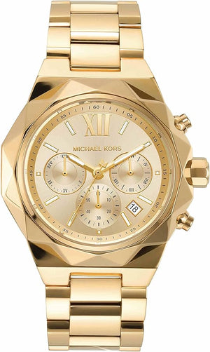 Michael Kors Raquel Analog Gold Dial Gold Steel Strap Watch For Women - MK4690