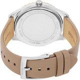 Michael Kors Layton Mother of Pearl White Dial Brown Leather Strap Watch For Women - MK2910