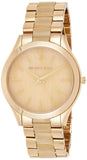 Michael Kors Slim Runway Gold Dial Two Tone Gold Strap Watch for Women - MK4285