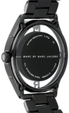 Marc Jacobs Tether Transparent Black Dial Black Steel Strap Watch for Women - MBM3415