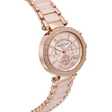 Michael Kors Parker Pink Dial Two Tone Steel Strap Watch for Women - MK5896