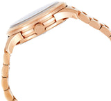 Michael Kors Runway Blue Dial Rose Gold Stainless Steel Strap Watch for Women - MK7065