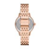 Michael Kors Melissa Three Hand Rose Gold Dial Rose Gold Steel Strap Watch For Women - MK4369