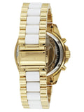 Michael Kors Bradshaw Chronograph White Dial Two Tone Steel Strap Watch For Women - MK5743