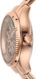 Fossil Rye Automatic Skeleton Rose Gold Dial Rose Gold Steel Strap Watch for Women - BQ3754