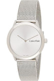 Calvin Klein Minimal Silver Dial Silver Mesh Bracelet Watch for Men - K3M211Y6