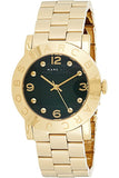 Marc Jacobs Amy Green Dial Gold Steel Strap Watch for Women - MBM8609
