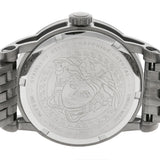 Versace Viamond Quartz Black Dial Grey Steel Strap Watch For Men - VEPO00520