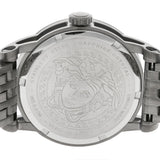 Versace Viamond Quartz Black Dial Grey Steel Strap Watch For Men - VEPO00520