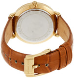 Michael Kors Jaryn Quartz Gold Dial Brown Leather Strap Watch For Women - MK2496