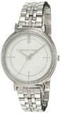 Michael Kors Cinthia White Mother of Pearl Dial Silver Steel Strap Watch for Women for Women - MK3641