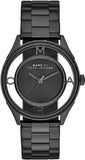 Marc Jacobs Tether Black Transparent Dial Black Stainless Steel Strap Watch for Women - MBM3415