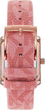 Michael Kors Emery Quartz Diamonds Red Dial Pink Leather Strap Watch For Women - MK2966