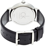 Calvin Klein Surround Black Dial Black Leather Strap Watch for Men - K3W211C1