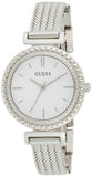 Guess Quartz Silver Dial Silver Mesh Bracelet Watch For Women - W1152L1