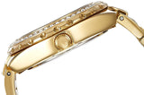 Guess Viva Diamonds Gold Dial Gold Steel Strap Watch for Women - W0111L2