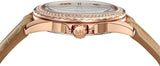 Michael Kors Mini Everest Crystals White Dial Brown Leather Strap Watch for Women - MK4719