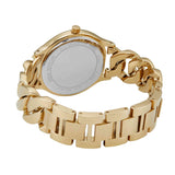 Michael Kors Runway Three-Hand White Dial Gold Steel Strap Watch for Women - MK7472