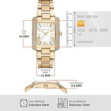 Michael Kors Emery Three-Hand Crystals Silver Dial Gold Steel Strap Watch for Women - MK4643