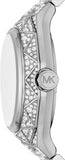 Michael Kors Raquel Three-Hand Crystals Silver Dial Silver Steel Strap Watch For Women - MK7365LE