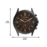 Fossil Forrester Chronograph Black Dial Brown Leather Strap Watch for Men - FS5608