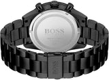 Hugo Boss Pilot Edition Chronograph Black Dial Black Steel Strap Watch for Men - 1513854