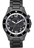 Marc Jacobs Rock Chronograph Limited Edition Gray Dial Gray Steel Strap Watch for Women - MBM5025